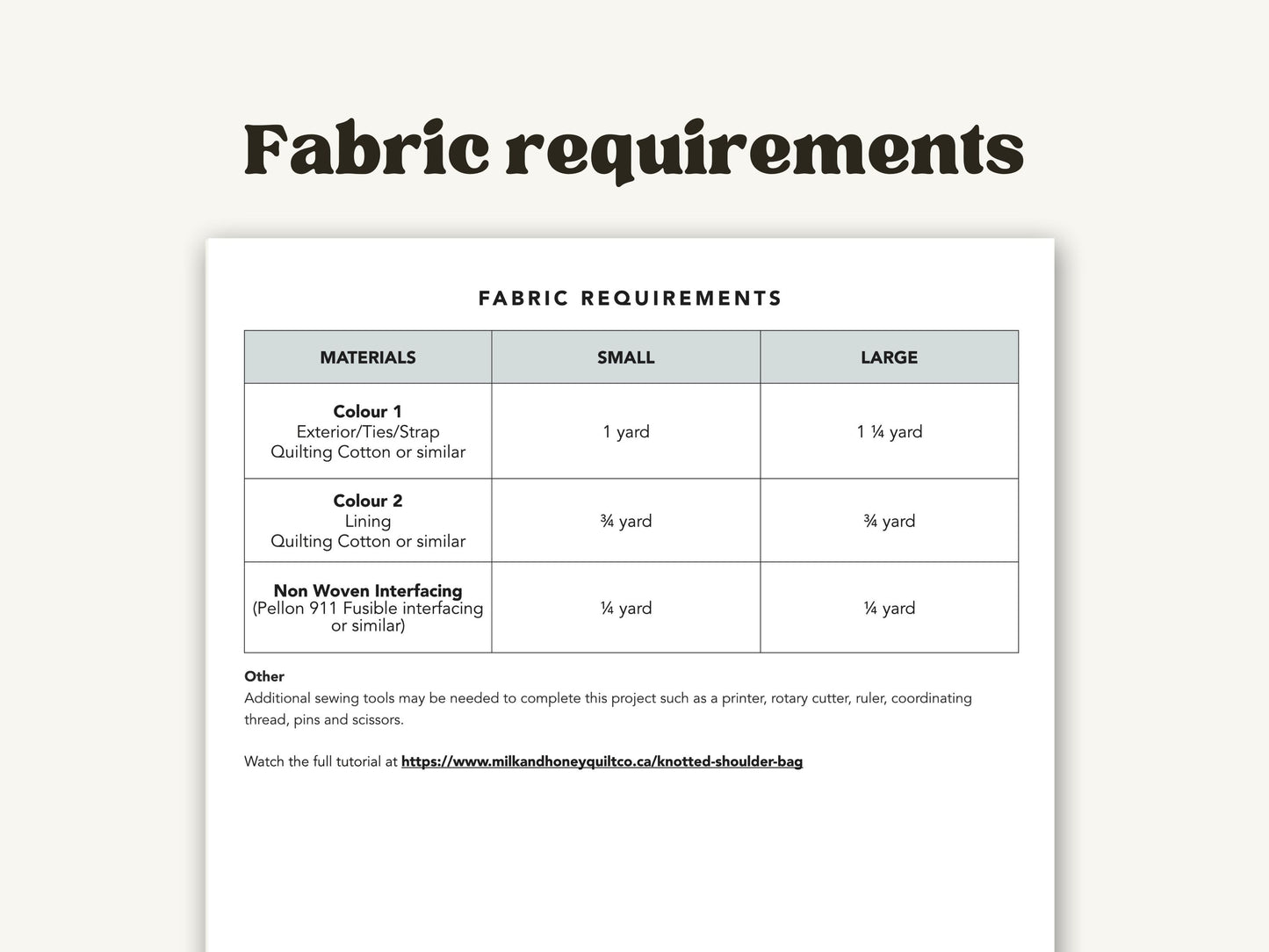 Knotted Shoulder Tote PDF Pattern