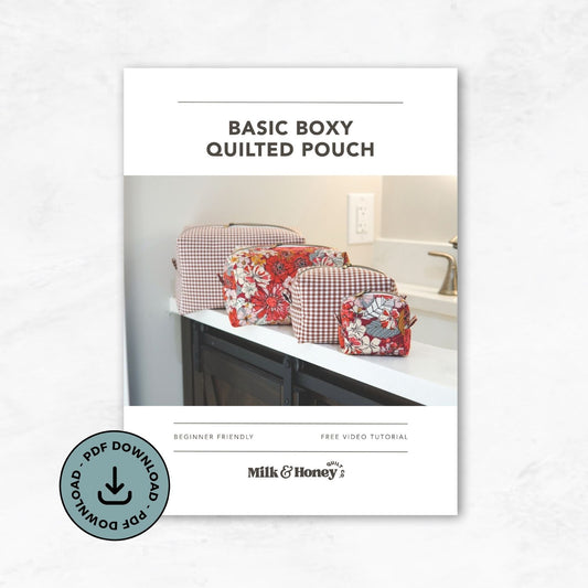 Basic Boxy Quilted Pouch PDF Pattern