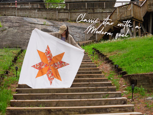 Patchwork Star Quilt Pattern Digital Download