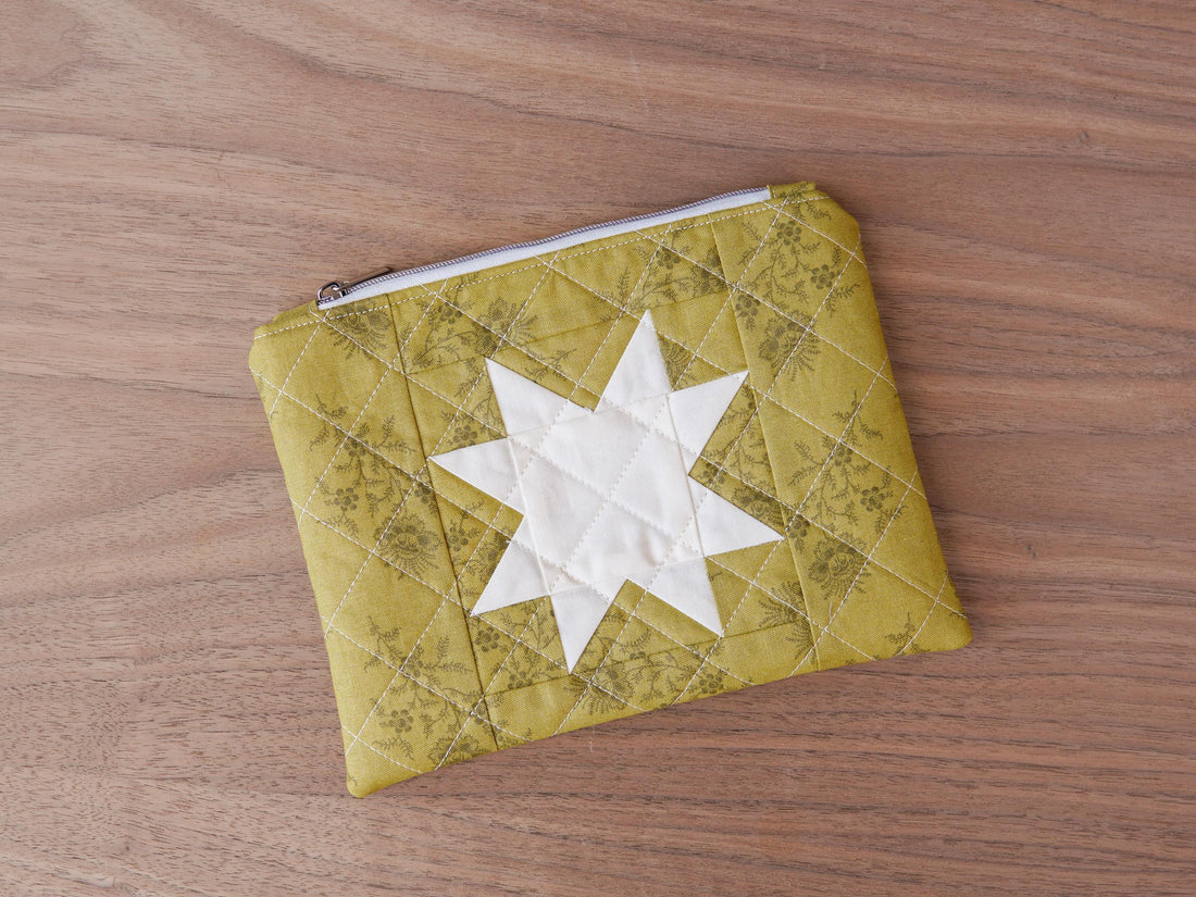 Sawtooth Star Quilted Pouch
