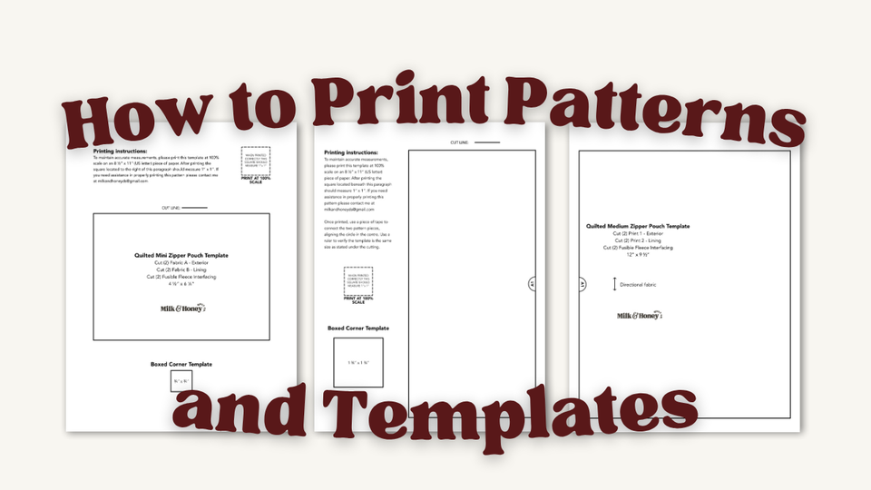Please Print Pattern How to Print Sewing Patterns – Milk & Honey Quilt Co