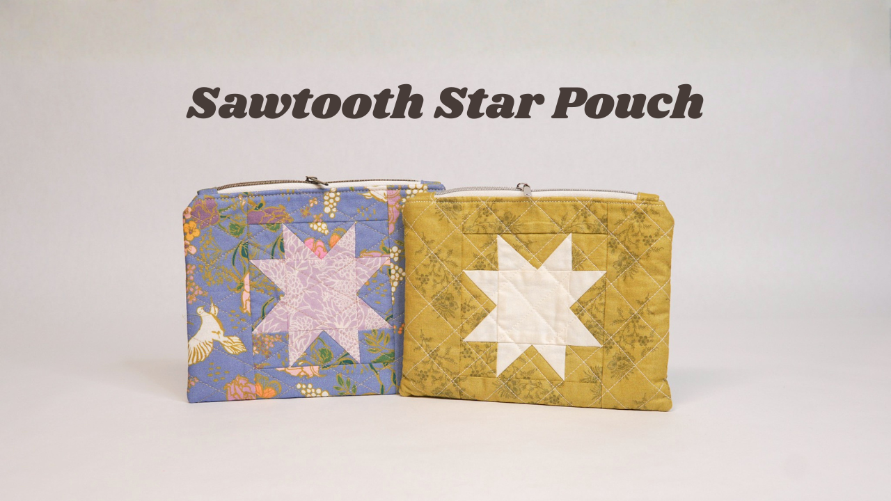 Sawtooth Star Quilted Pouch