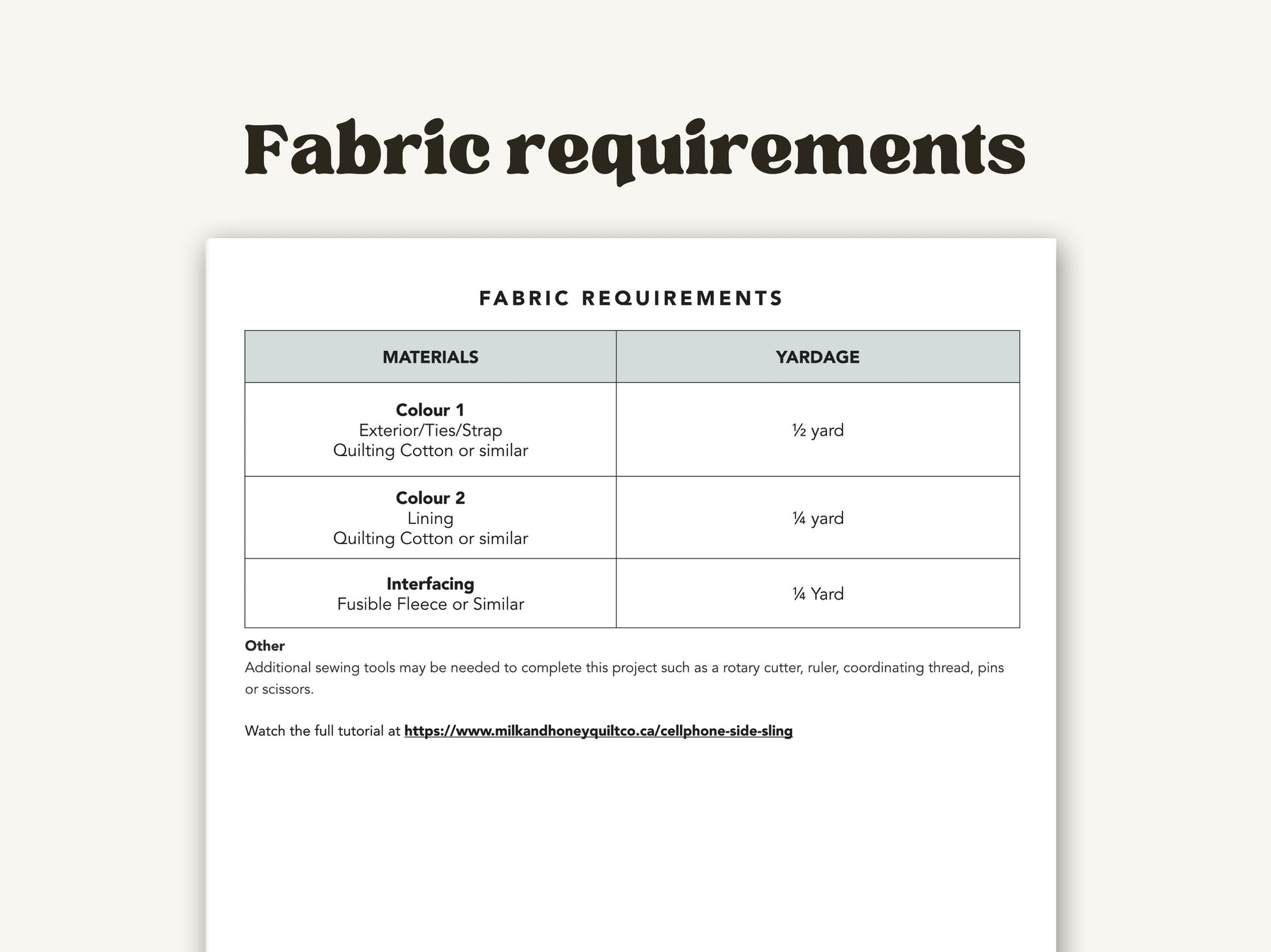 Cell Phone Side Sling PDF Pattern