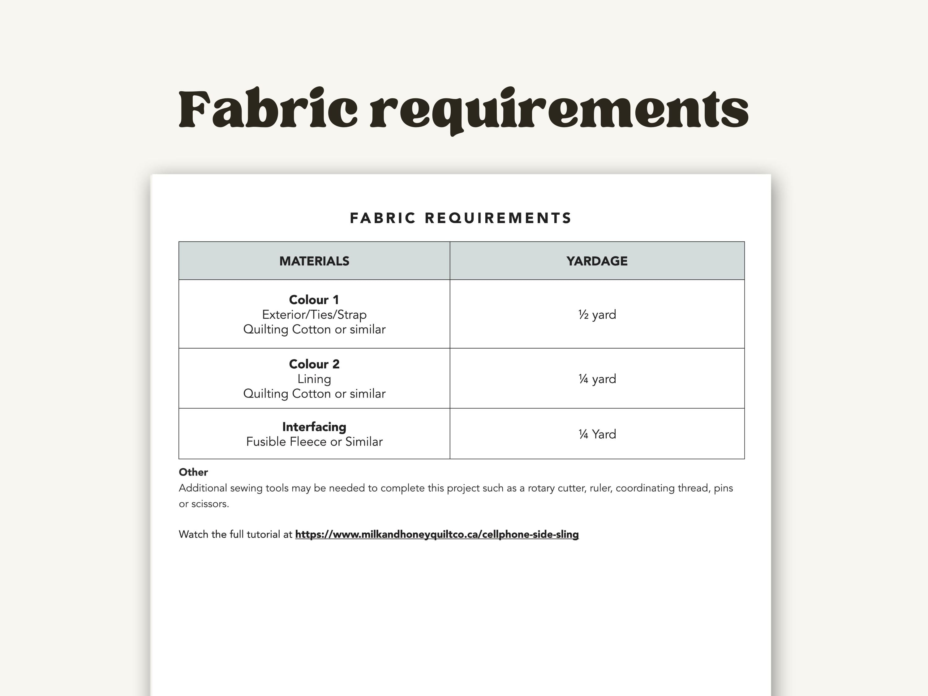 Cell Phone Side Sling PDF Pattern
