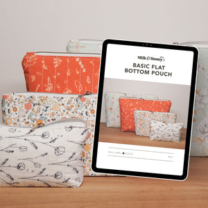 Basic Flat Bottom Zipper Pouch PDF Sewing Pattern