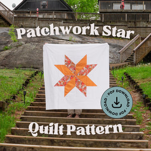 Patchwork Star Quilt Pattern Digital Download