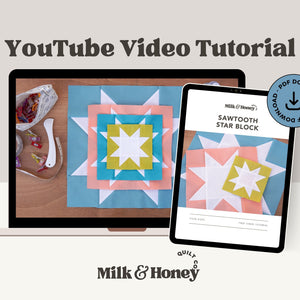 Sawtooth Star Quilt Block PDF Pattern