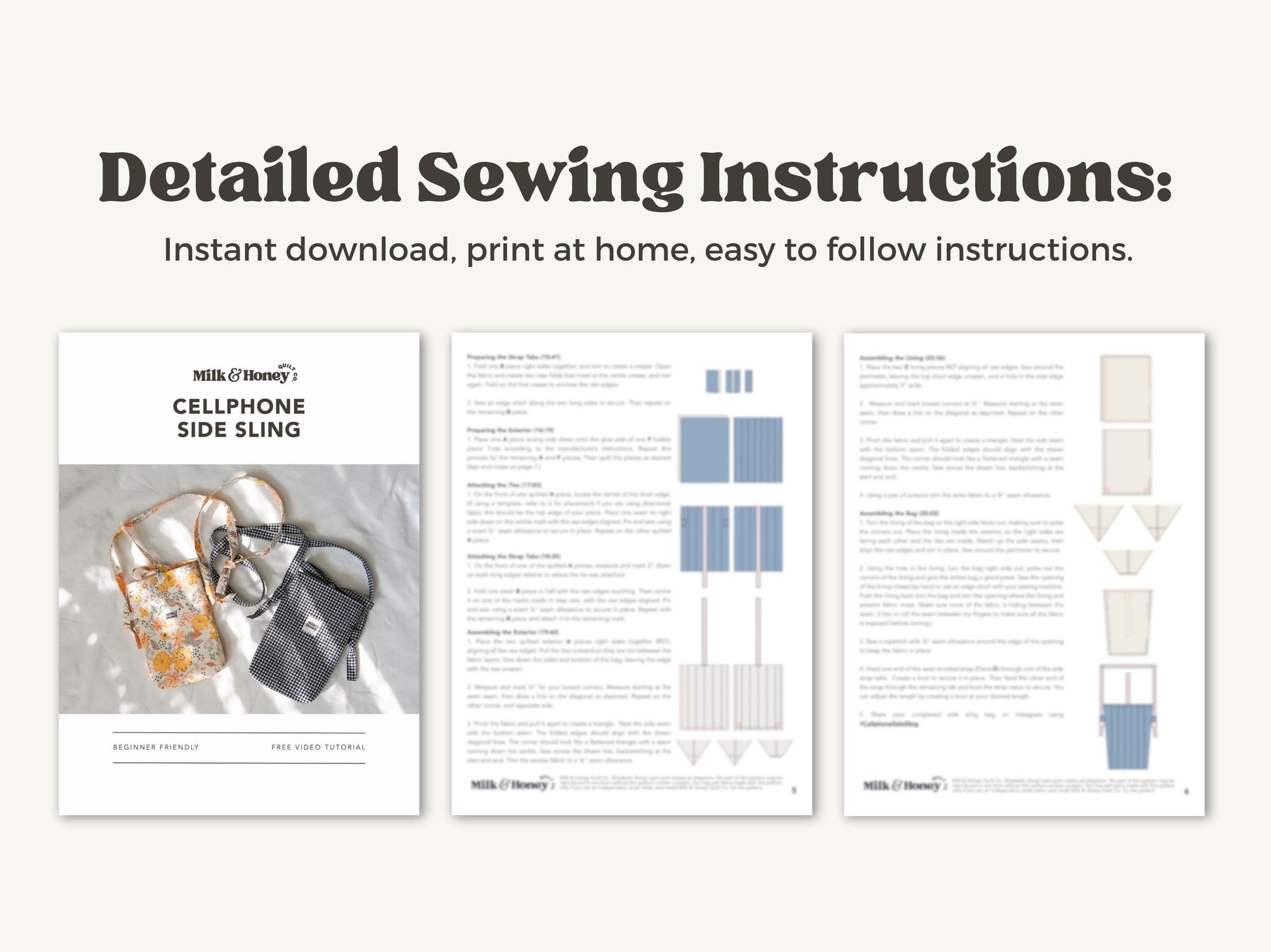 Cell Phone Side Sling PDF Pattern