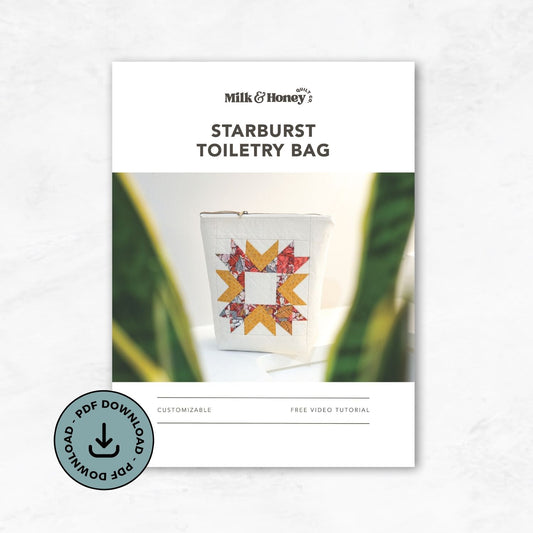 Starburst Toiletry Bag PDF Pattern
