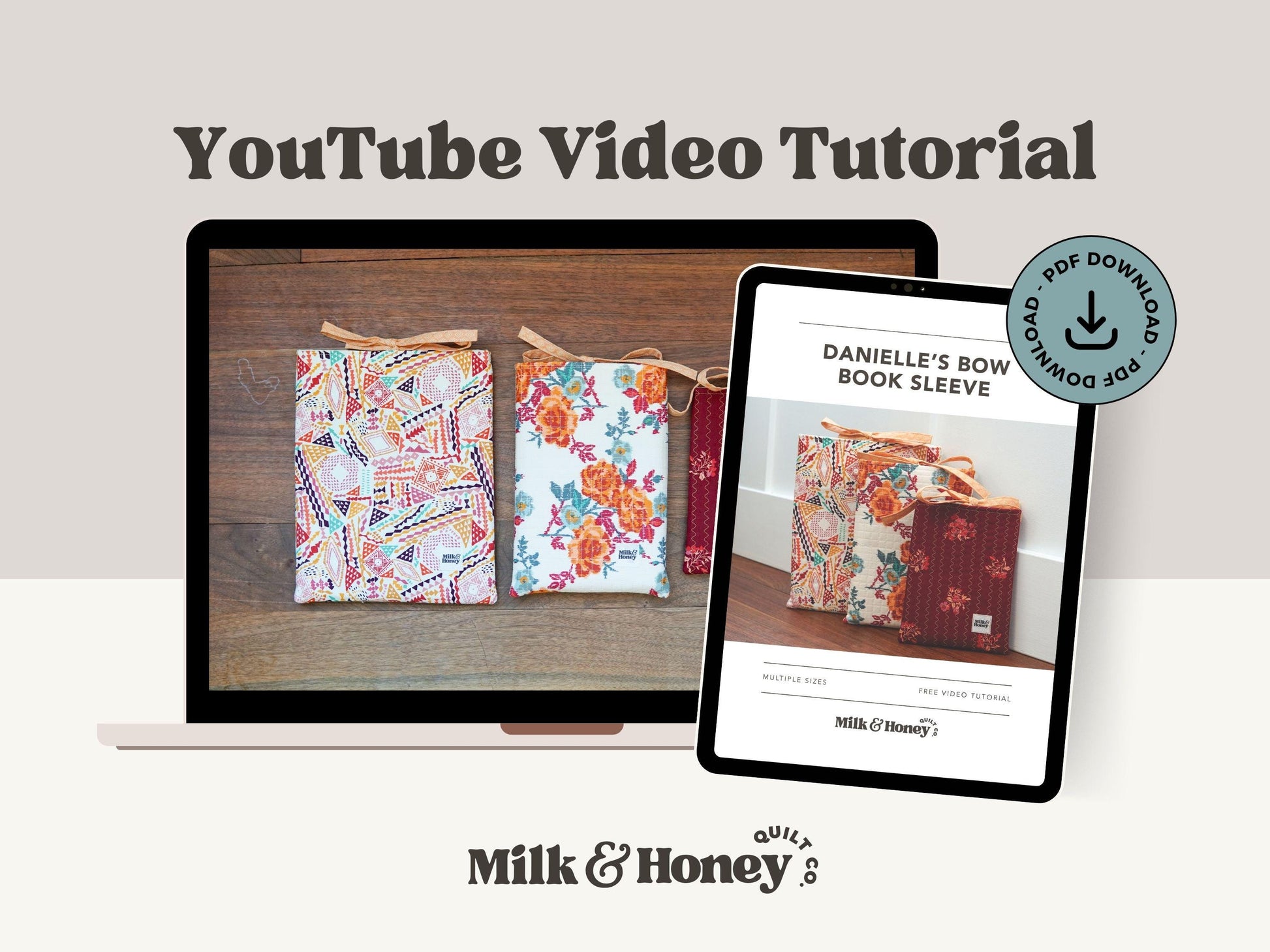 Danielle's Bow Book Sleeve PDF Pattern
