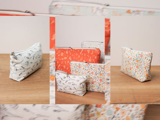 Basic Flat Bottom Zipper Pouch PDF Sewing Pattern
