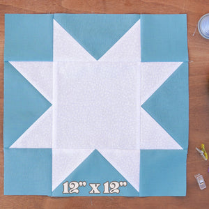 Sawtooth Star Quilt Block PDF Pattern