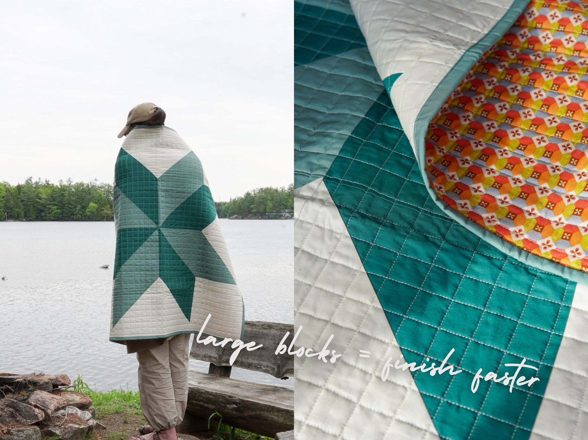 Patchwork Star Quilt Pattern Digital Download