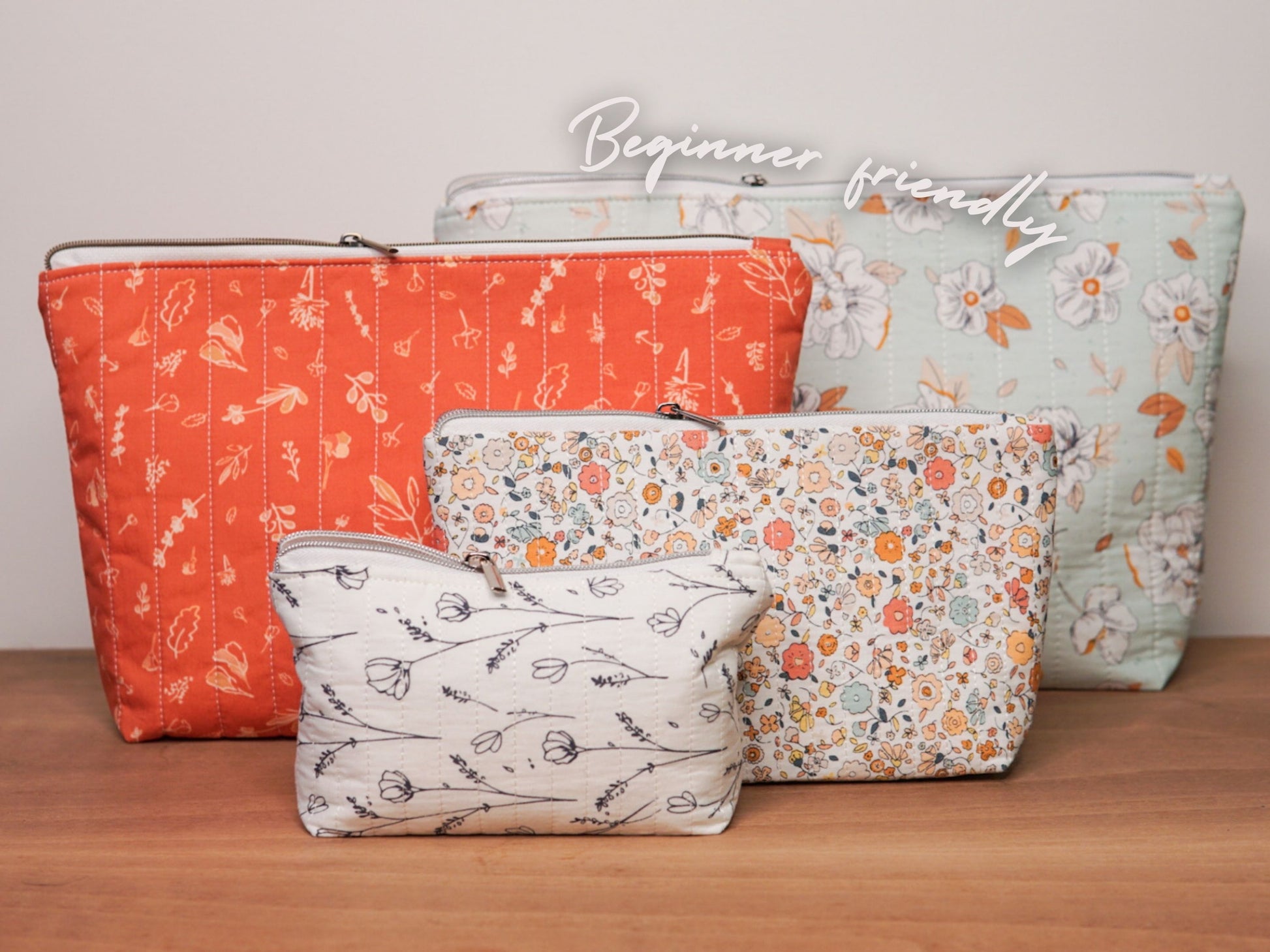 Basic Flat Bottom Zipper Pouch PDF Sewing Pattern