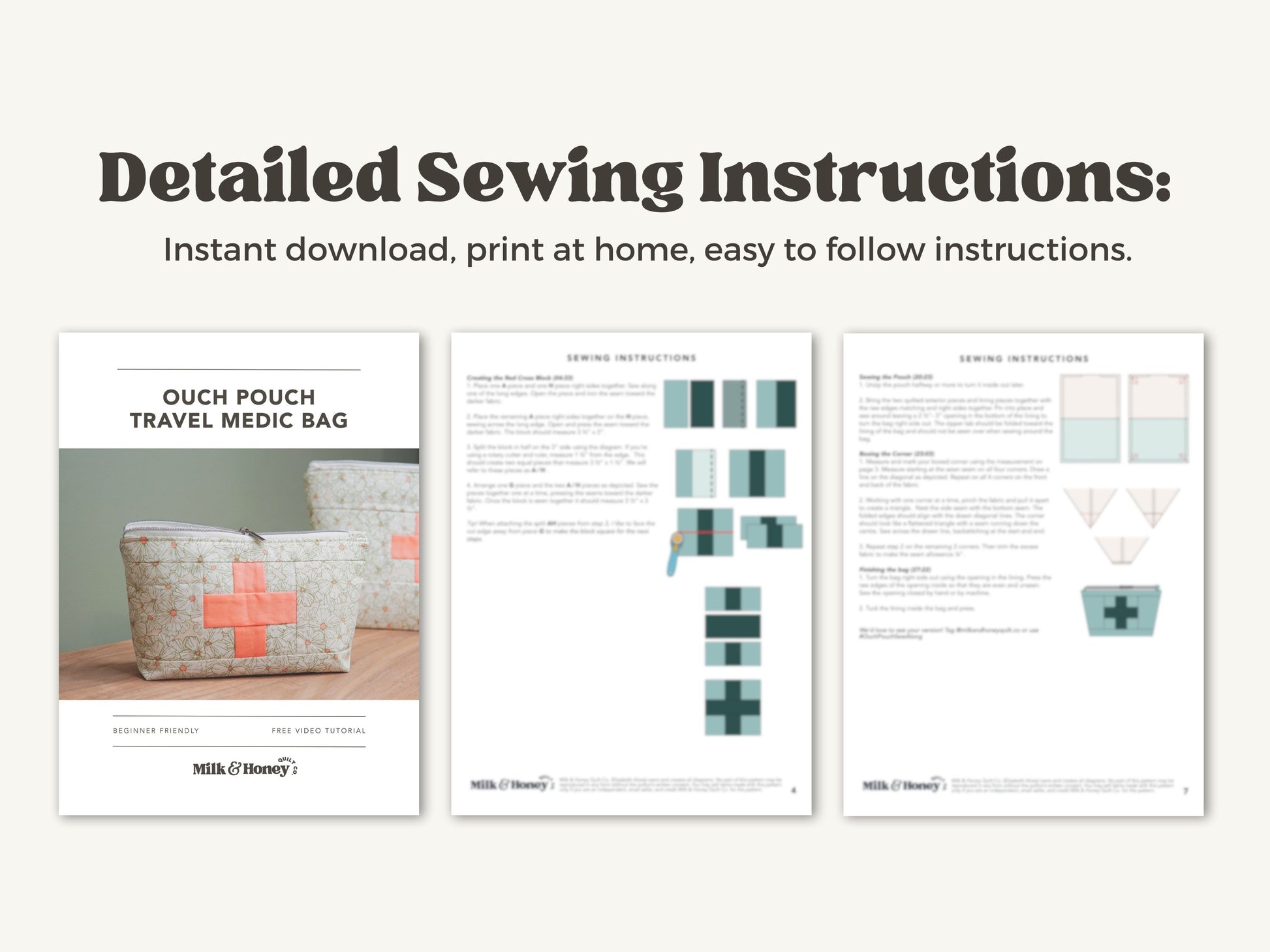 Ouch Pouch Travel Medic Bag PDF Pattern