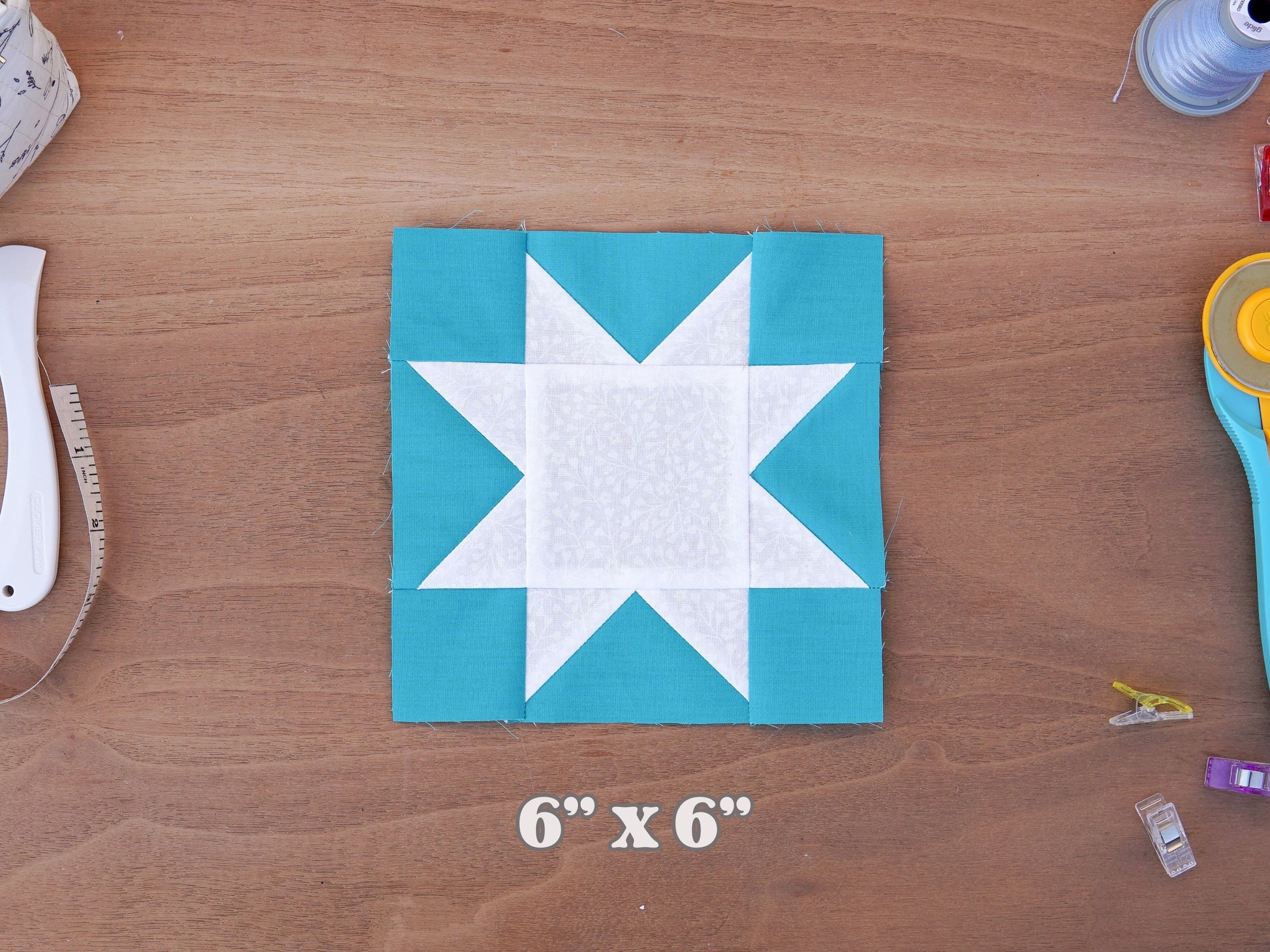 Sawtooth Star Quilt Block PDF Pattern