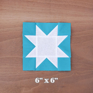 Sawtooth Star Quilt Block PDF Pattern