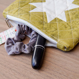 Sawtooth Star Quilted Zipper Pouch PDF Pattern