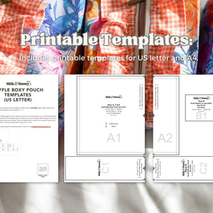 Ruffle Boxy Makeup Pouch PDF Pattern
