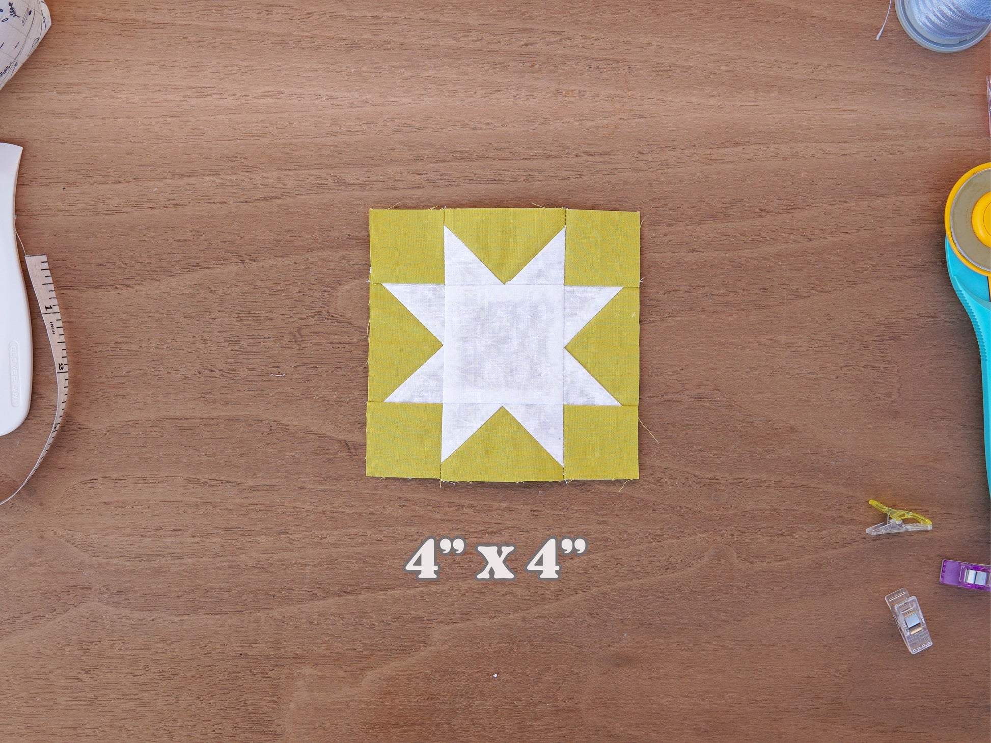 Sawtooth Star Quilt Block PDF Pattern