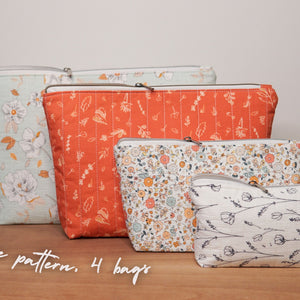 Basic Flat Bottom Zipper Pouch PDF Sewing Pattern
