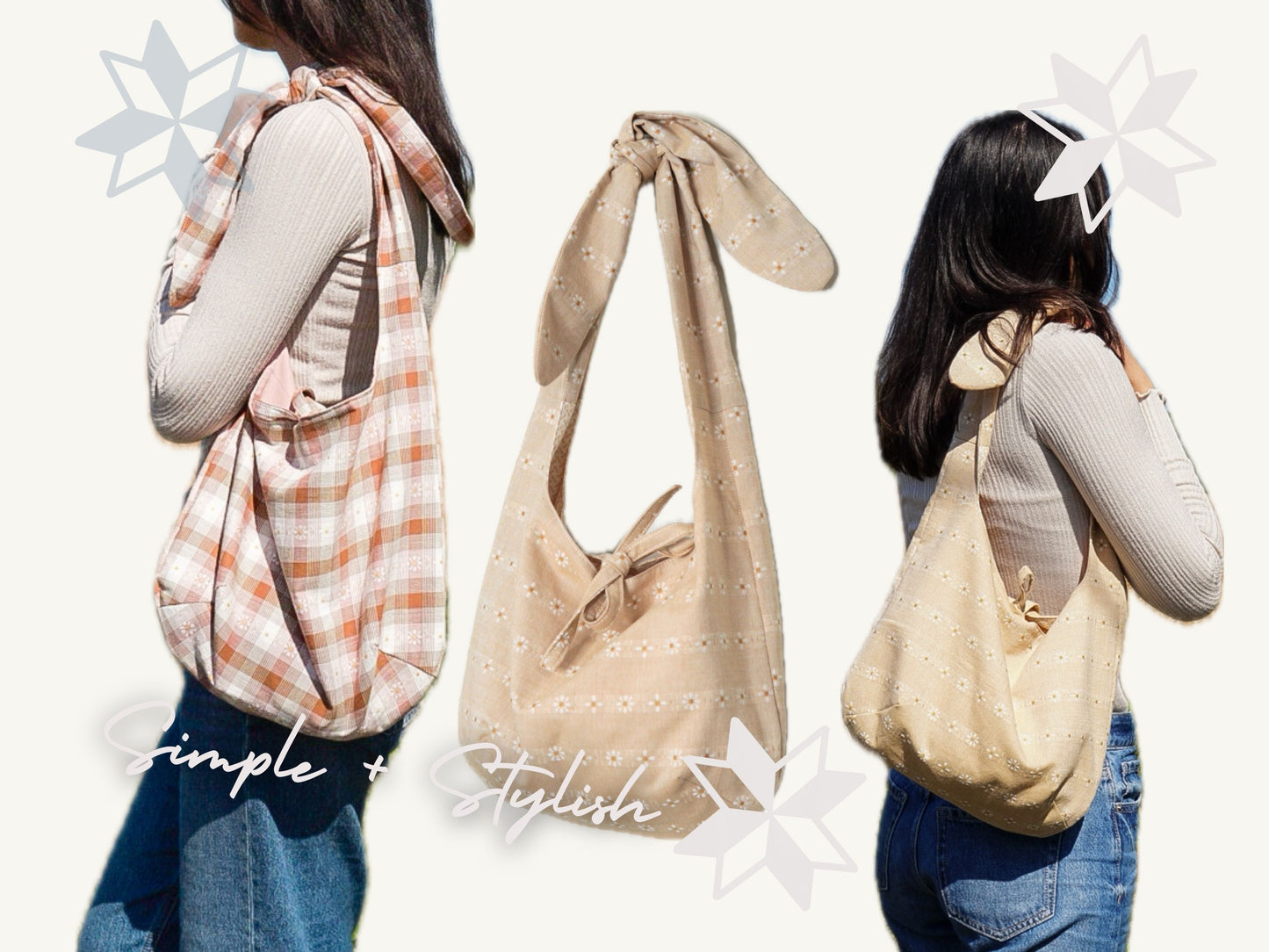 Knotted Shoulder Tote PDF Pattern