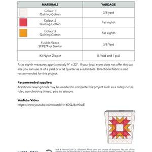 Starburst Toiletry Bag PDF Pattern