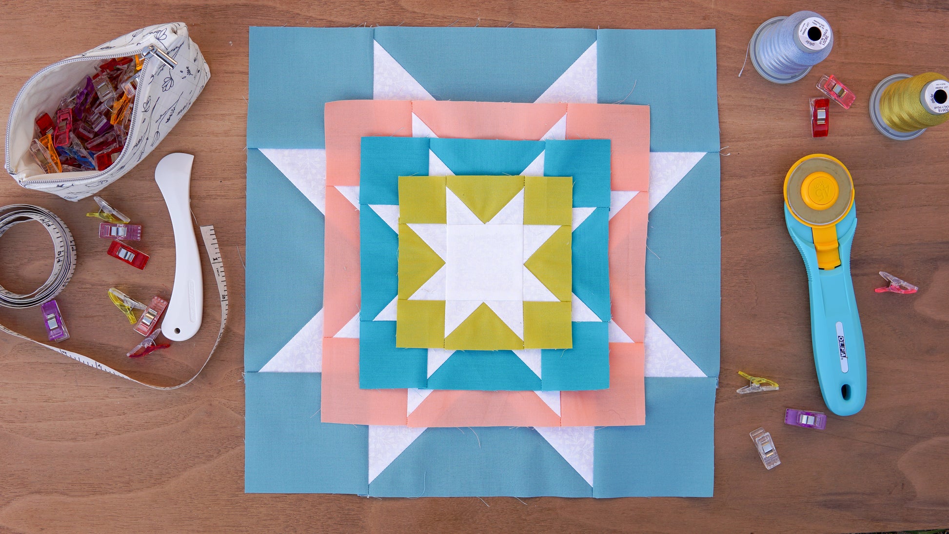 Sawtooth Star Quilt Block PDF Pattern