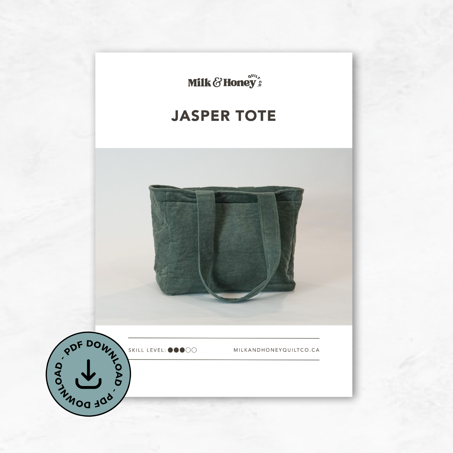 Jasper Tote PDF Sewing Pattern