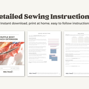 Ruffle Boxy Makeup Pouch EXTENSION PDF Pattern