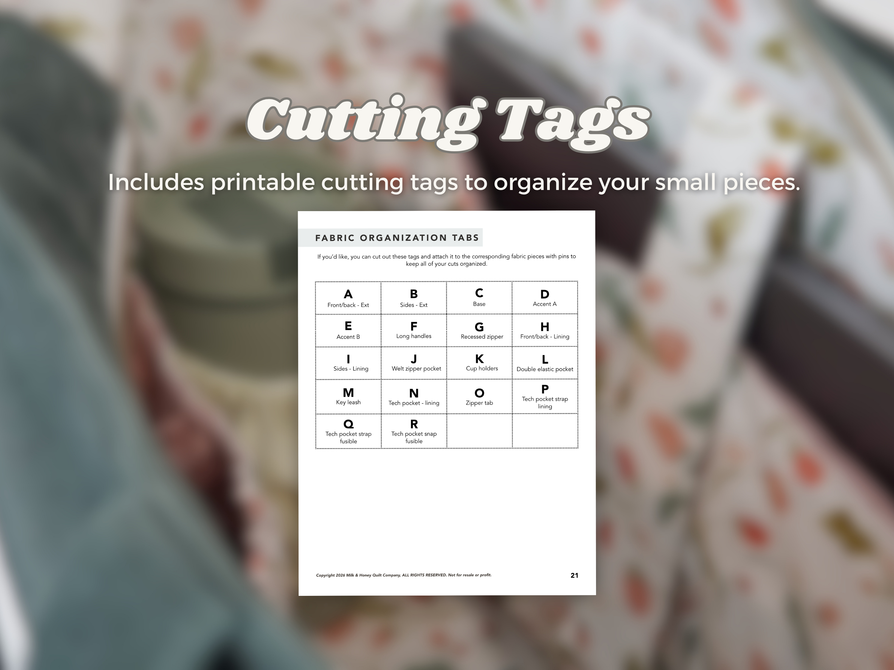 Jasper Tote PDF Sewing Pattern