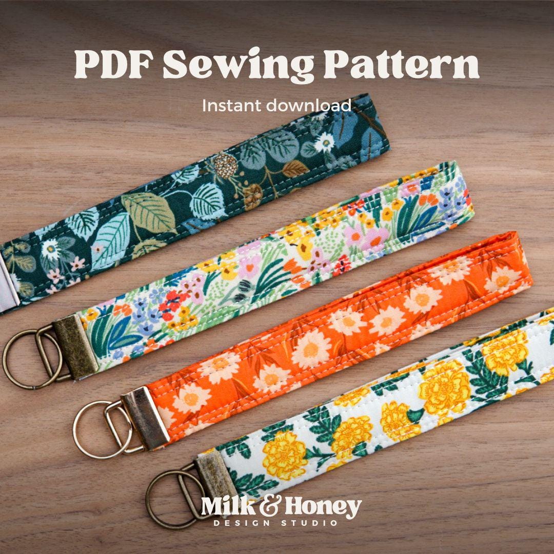 Everyday Stylish Fabric Key Fob PDF Pattern