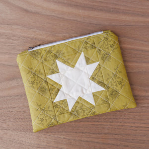 Sawtooth Star Quilted Zipper Pouch PDF Pattern