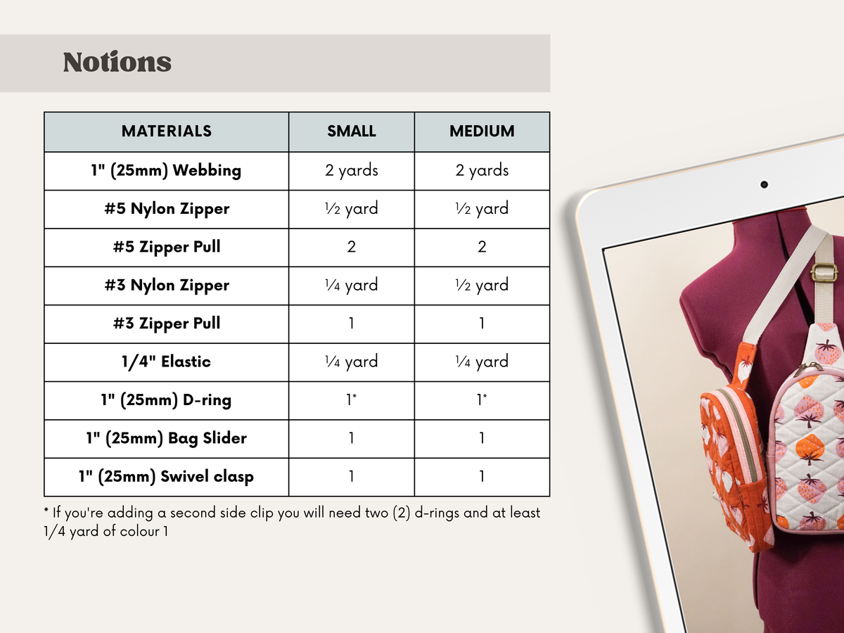 Sadie Sling Bag PDF Sewing Pattern